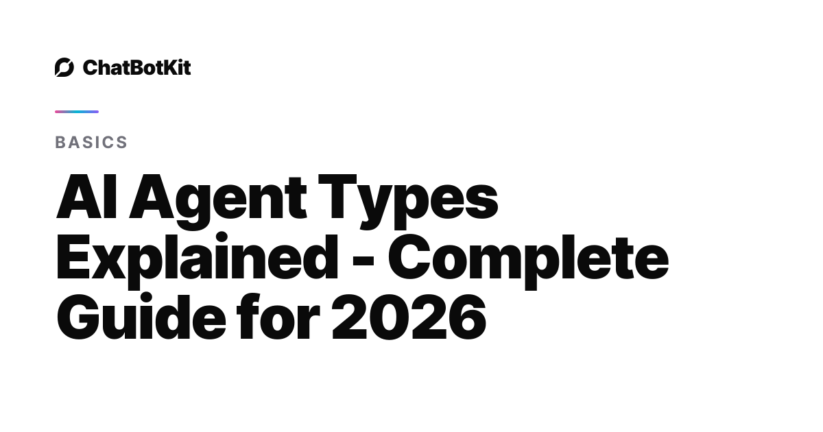 AI Agent Types Explained - Complete Guide for 2026
