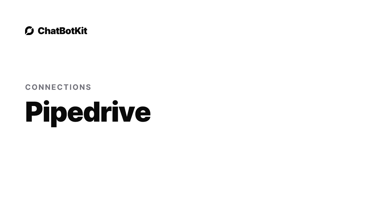 Pipedrive MCP - Model Context Protocol Integration